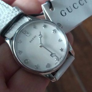 NEW GUCCI GUCCI G-TIMELESS MOTHER OF PEARL DIAL LADIES WATCH